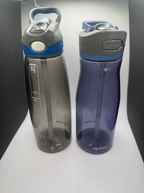 Contigo Duo 32oz Hydration Bottles - Smoke & Purple with Blue Accents